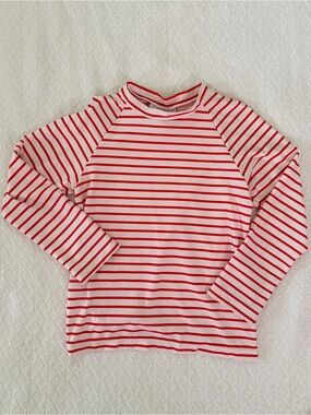 James & Lottie Classic Red and White Unisex Rashguard
